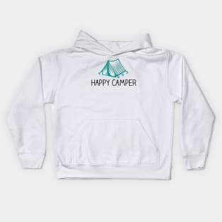 Happy Camper Cute Camping Quote Kids Hoodie